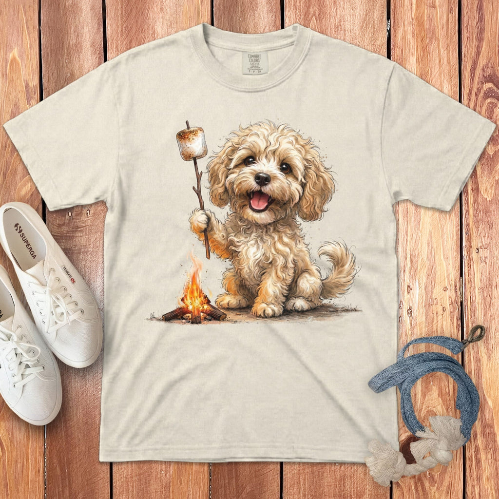 Campfire Cream Doodle Signature T-Shirt in Ivory / S by Puppy Jo