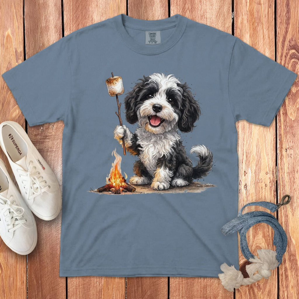 Campfire Sheepadoodle Signature T-Shirt in Blue Jean / S by Puppy Jo