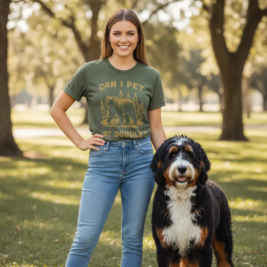 Can I Pet Doodle T-Shirt in by Puppy Jo