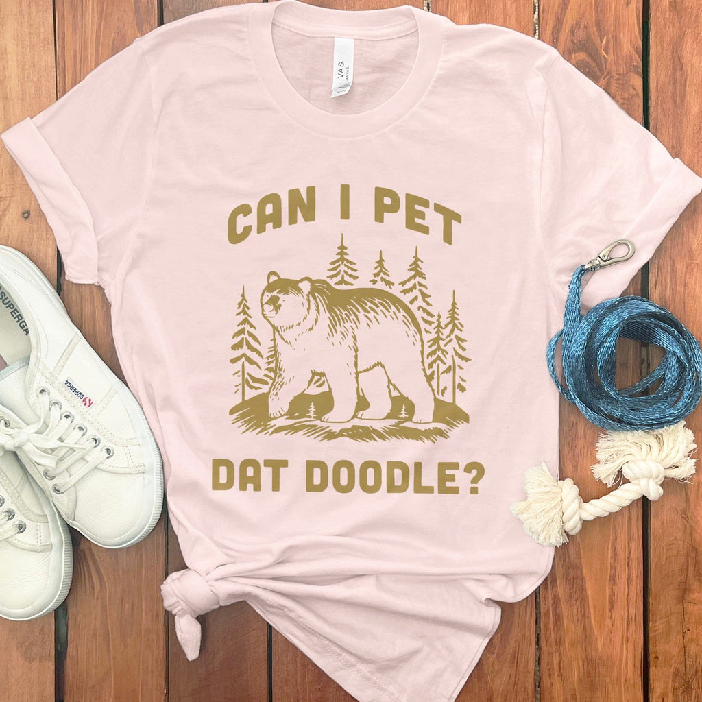 Can I Pet Doodle T-Shirt in Soft Pink / S by Puppy Jo