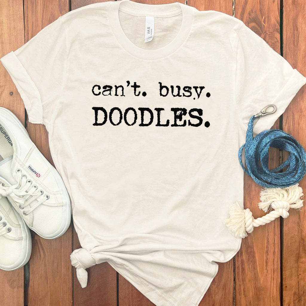 Can't Busy Doodles T-Shirt in Natural / S by Puppy Jo