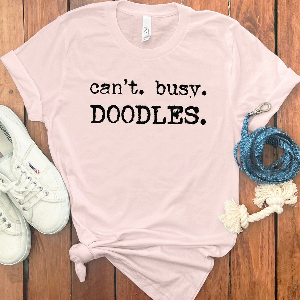 Can't Busy Doodles T-Shirt in Soft Pink / S by Puppy Jo