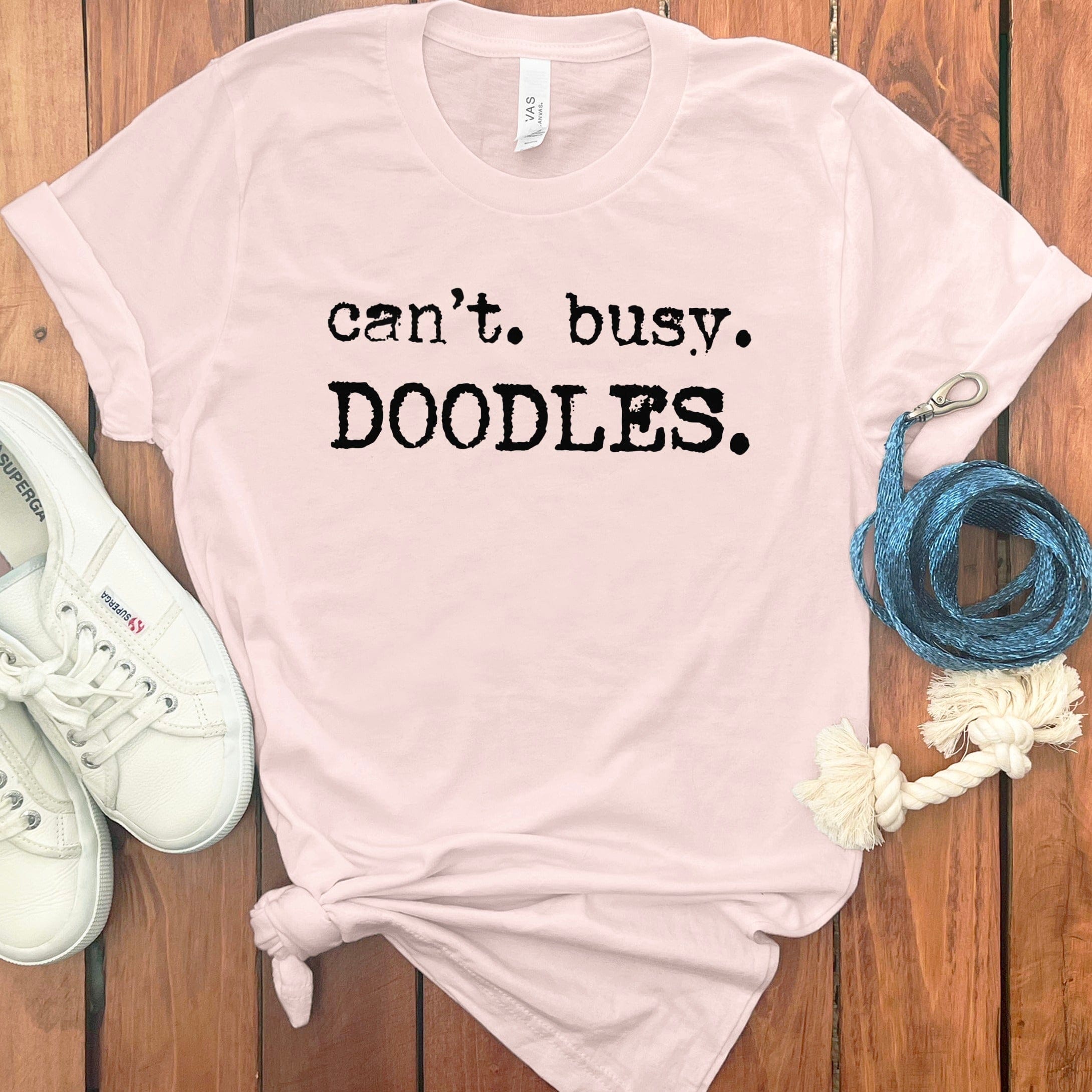 Can't Busy Doodles T-Shirt in Soft Pink / S by Puppy Jo