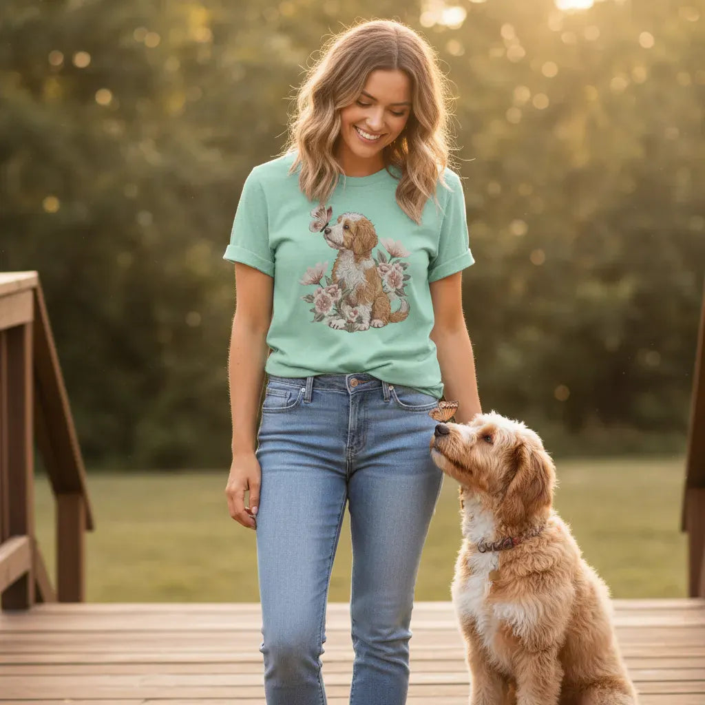 Cavapoo Butterfly Kiss T-Shirt in by Puppy Jo
