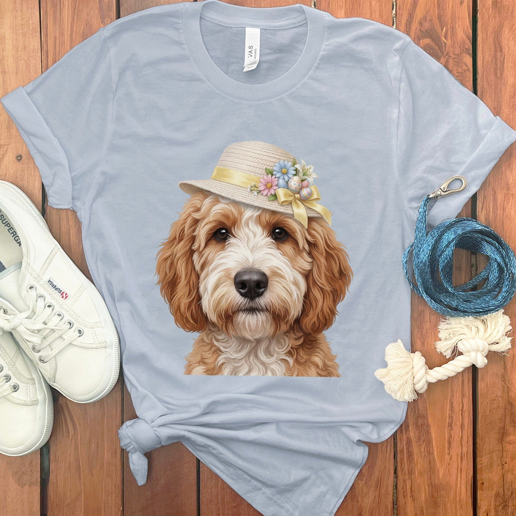 Cavapoo Easter T-Shirt in Light Blue / M by Puppy Jo