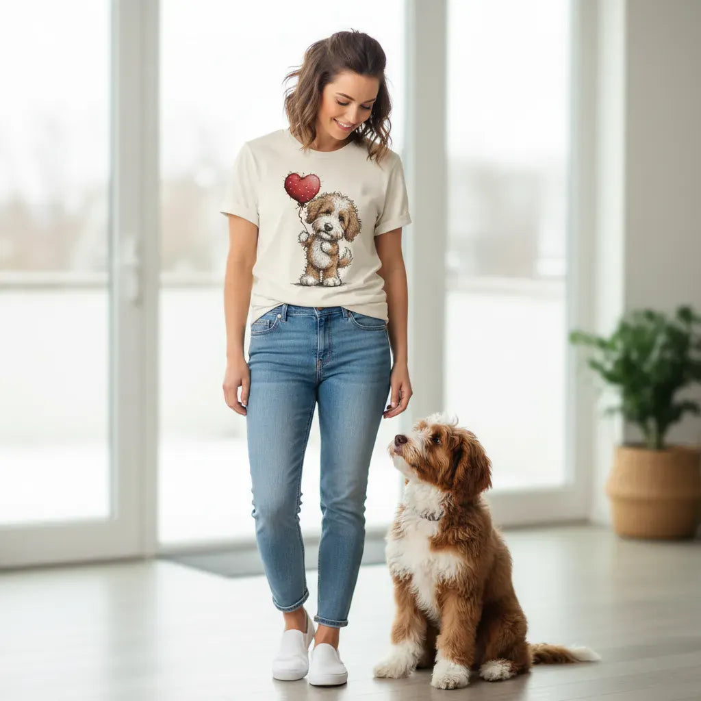 Cavapoo Heart T-Shirt in by Puppy Jo