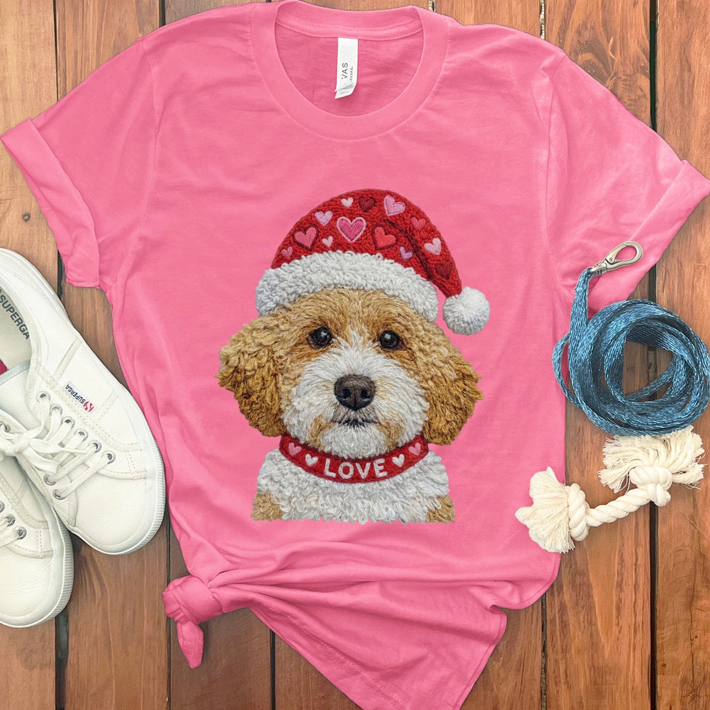 Cavapoo Love Heart T-Shirt in Charity Pink / S by Puppy Jo