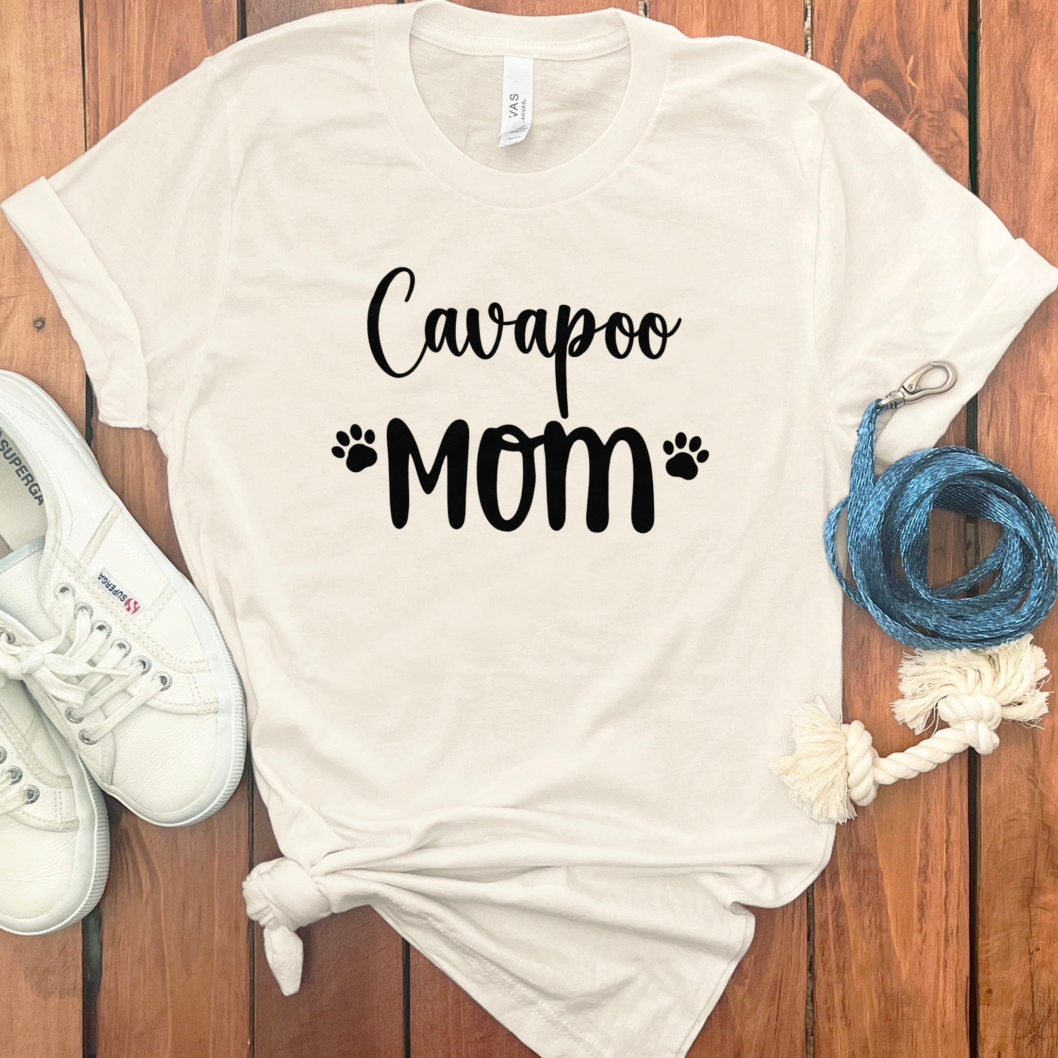 Cavapoo Mom T-Shirt in Natural / S by Puppy Jo