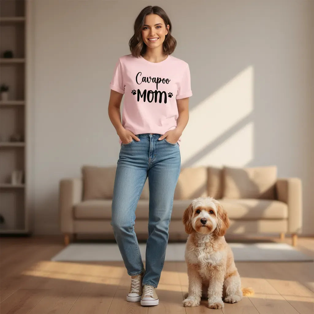 Cavapoo Mom T-Shirt in by Puppy Jo