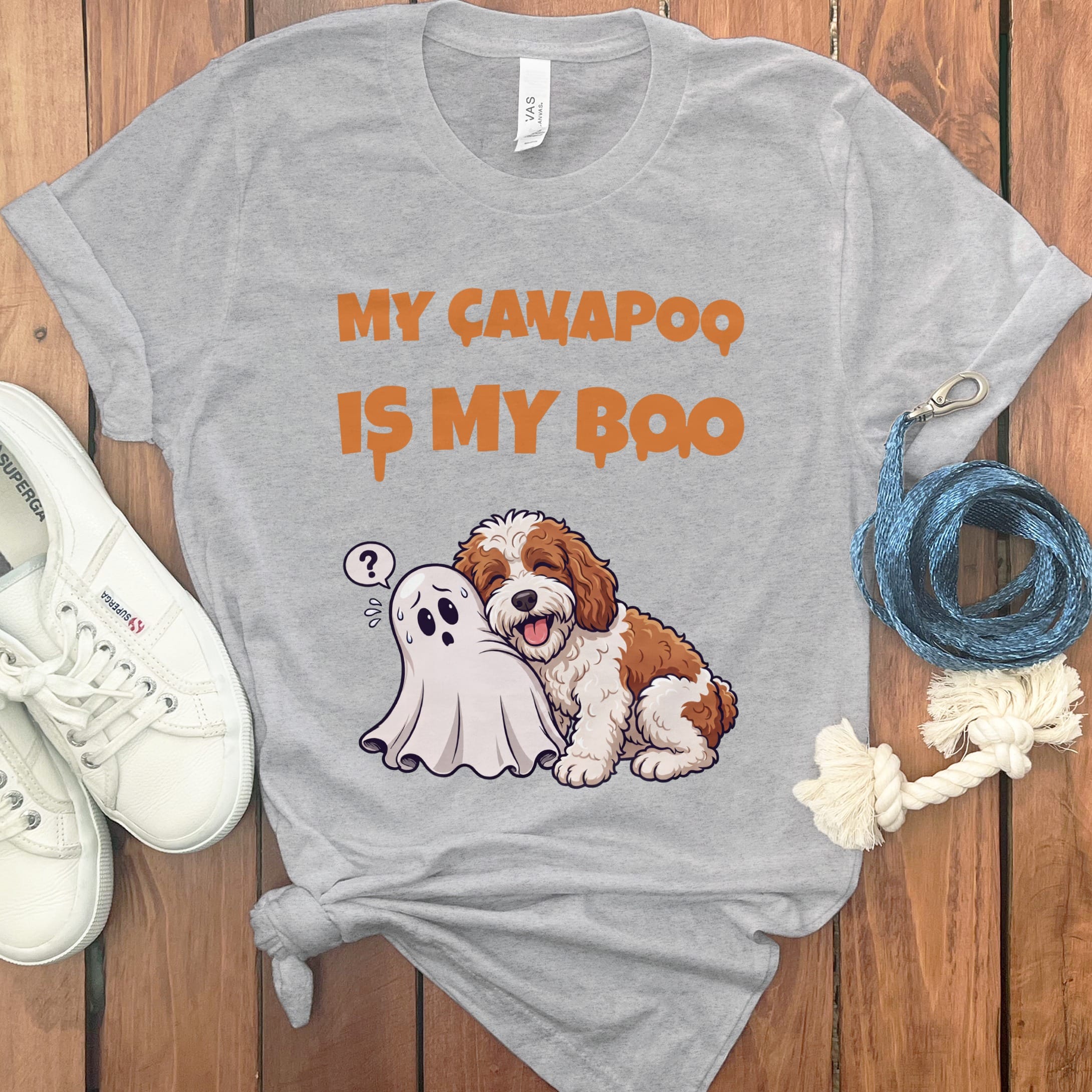 Cavapoo My Boo T-Shirt in S / Athletic Heather by Puppy Jo