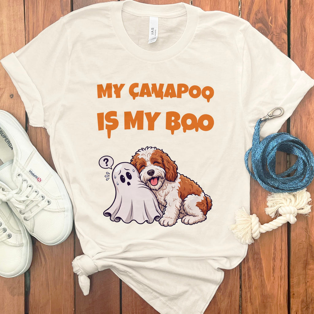 Cavapoo My Boo T-Shirt in S / Natural by Puppy Jo