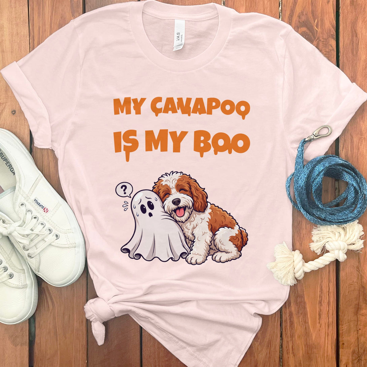 Cavapoo My Boo T-Shirt in S / Soft Pink by Puppy Jo
