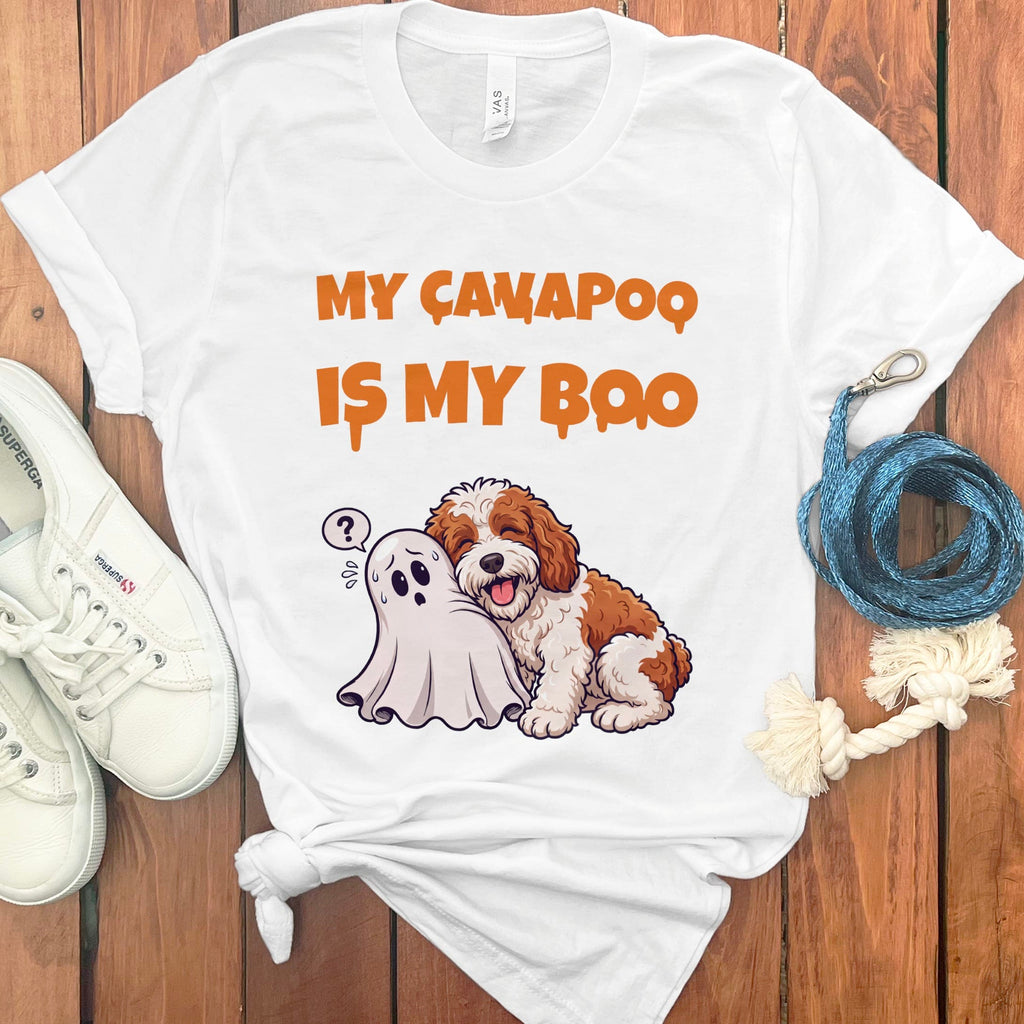 Cavapoo My Boo T-Shirt in S / White by Puppy Jo
