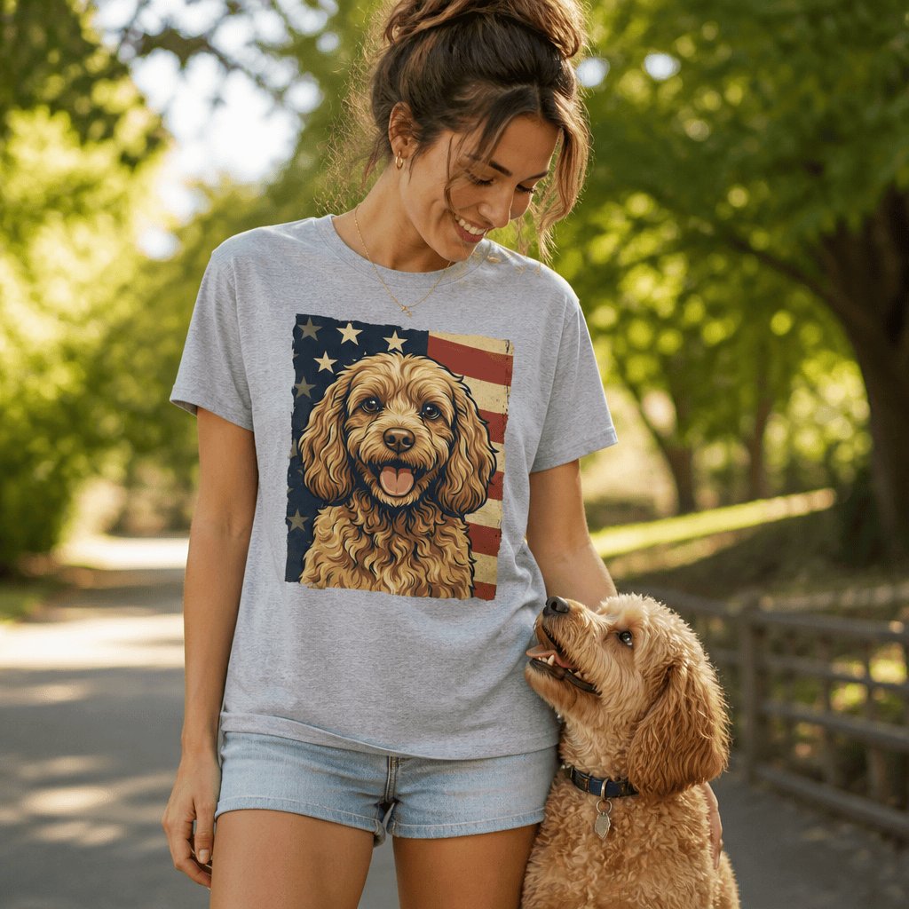 Cavapoo Patriotic T-Shirt in by Puppy Jo