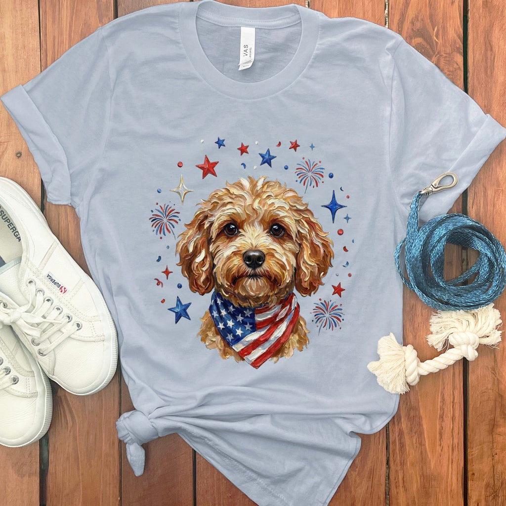 Cavapoo Spirit T-Shirt in Light Blue / S by Puppy Jo