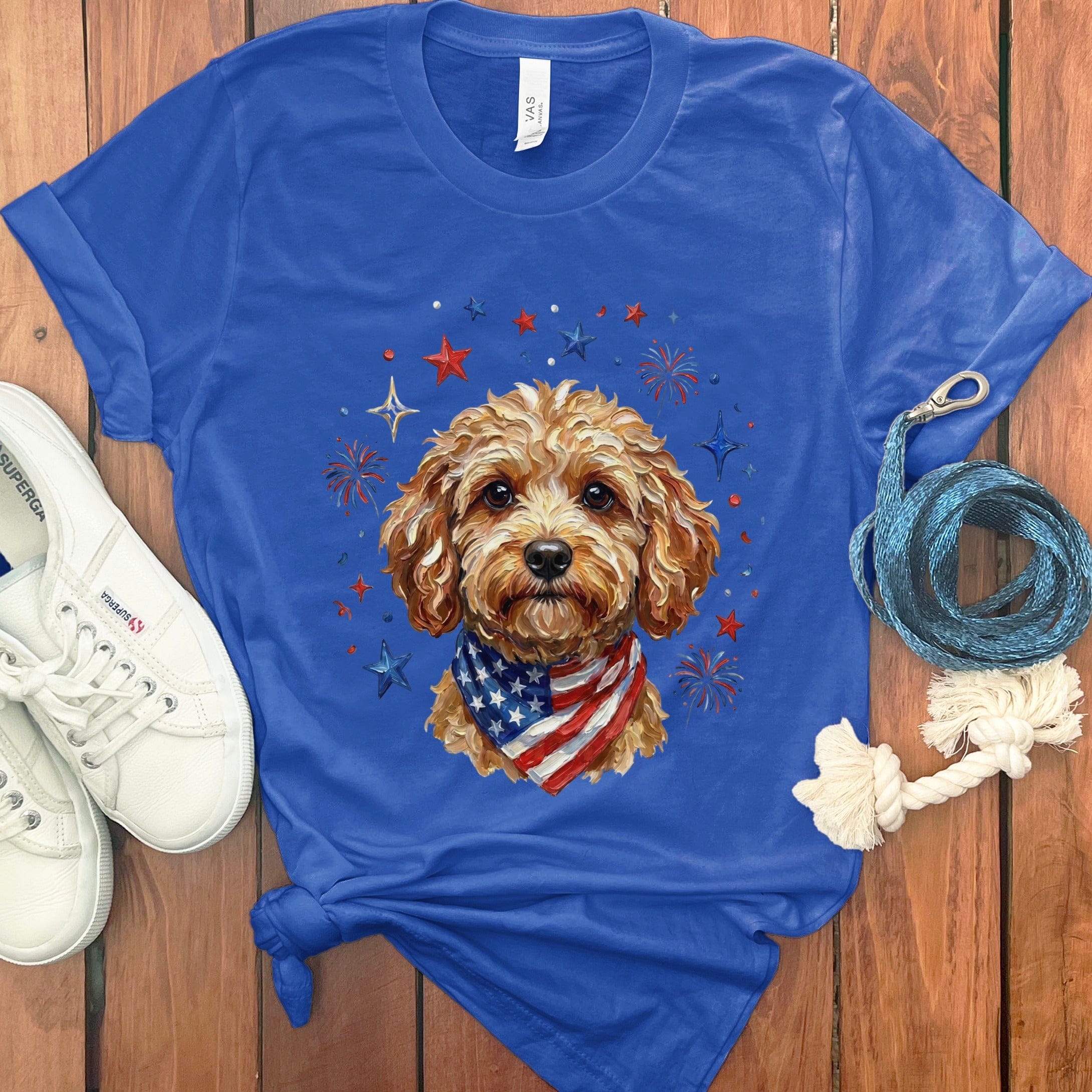 Cavapoo Spirit T-Shirt in True Royal / S by Puppy Jo