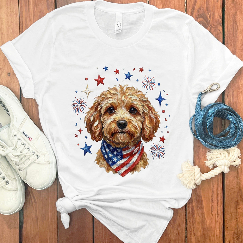 Cavapoo Spirit T-Shirt in White / S by Puppy Jo