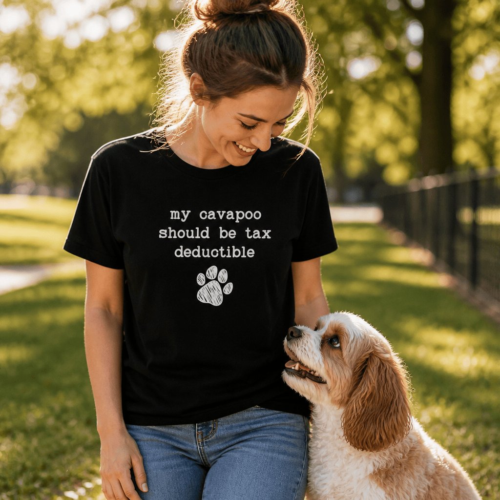 Cavapoo Tax Signature T-Shirt in by Puppy Jo