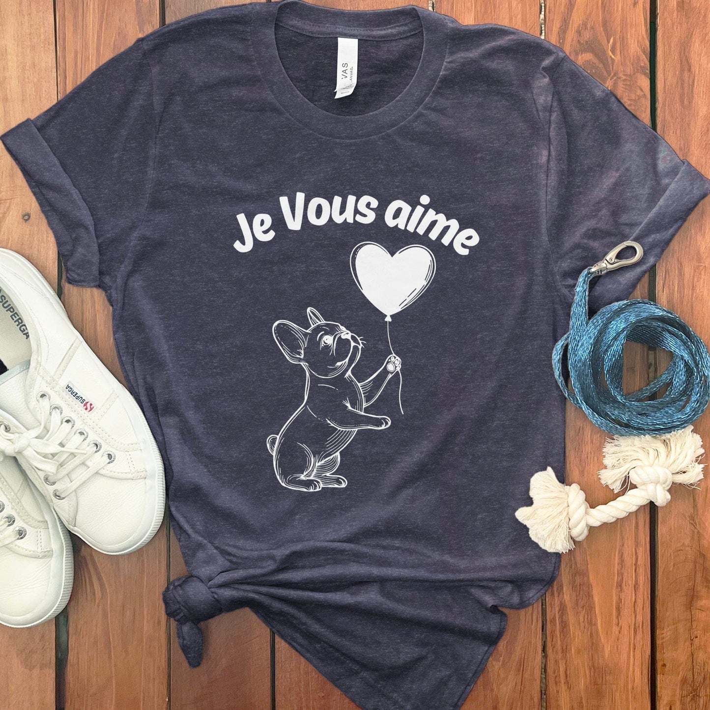 Je Vous Aime French Bulldog T-Shirt product type