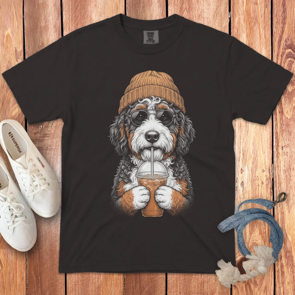 Bernedoodle Ice Latte Signature T-Shirt in Graphite / S by Puppy Jo