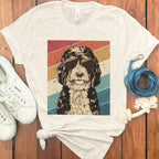Vintage Cool Dog with Sunglasses Graphic Tee