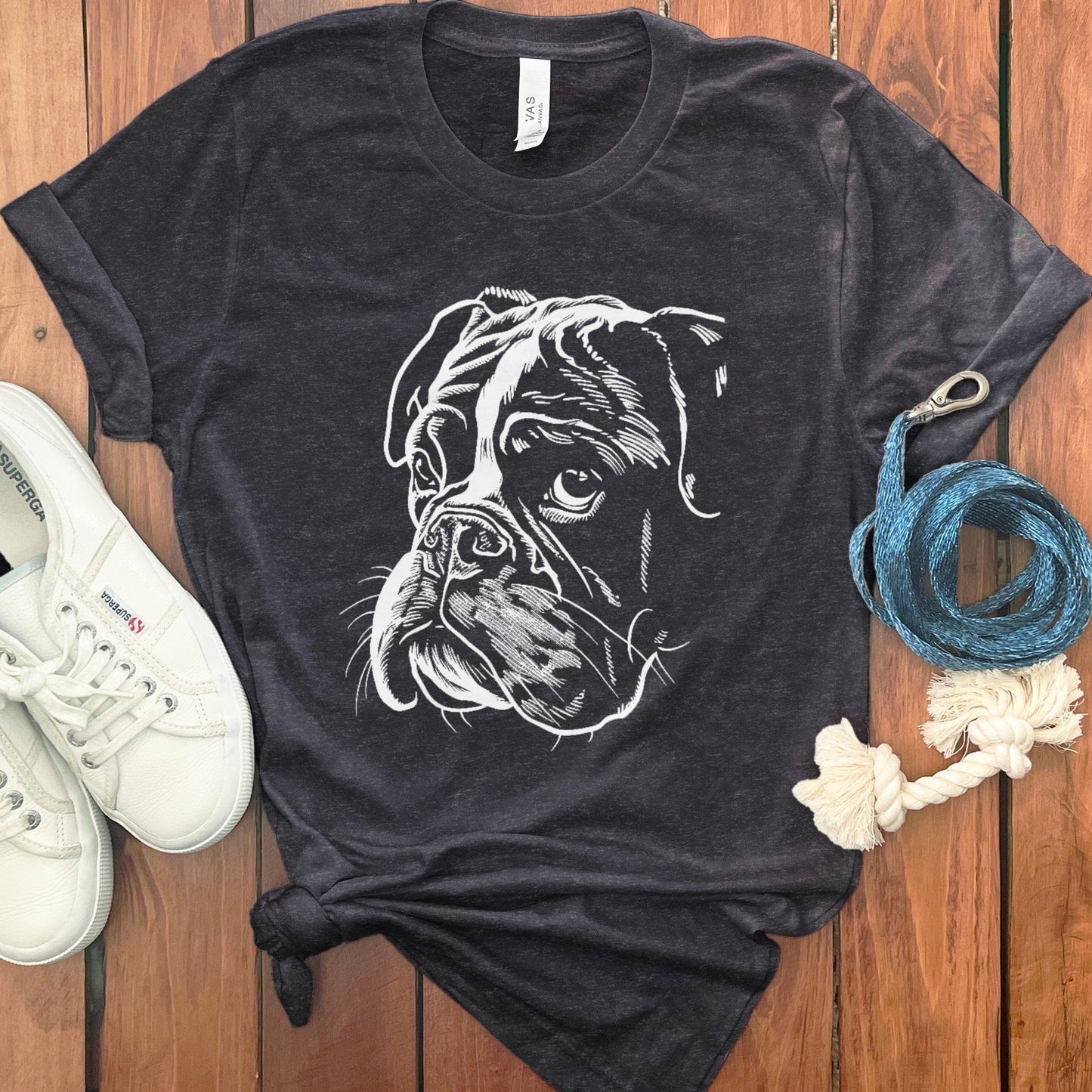 Hand Drawn Bulldog Art Graphic Print T-shirt product