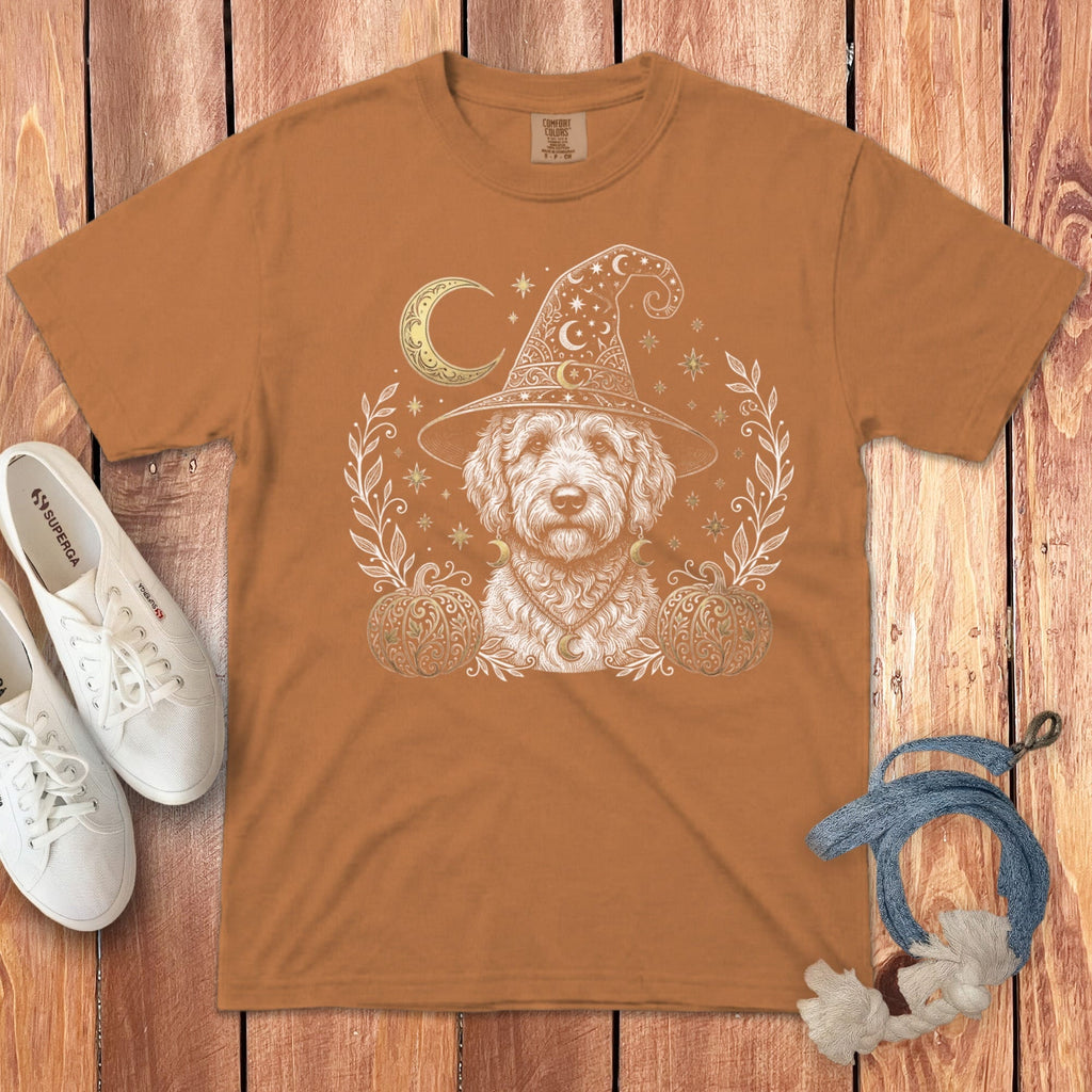 Celestial Halloween Doodle Signature T-Shirt in Yam / S by Puppy Jo