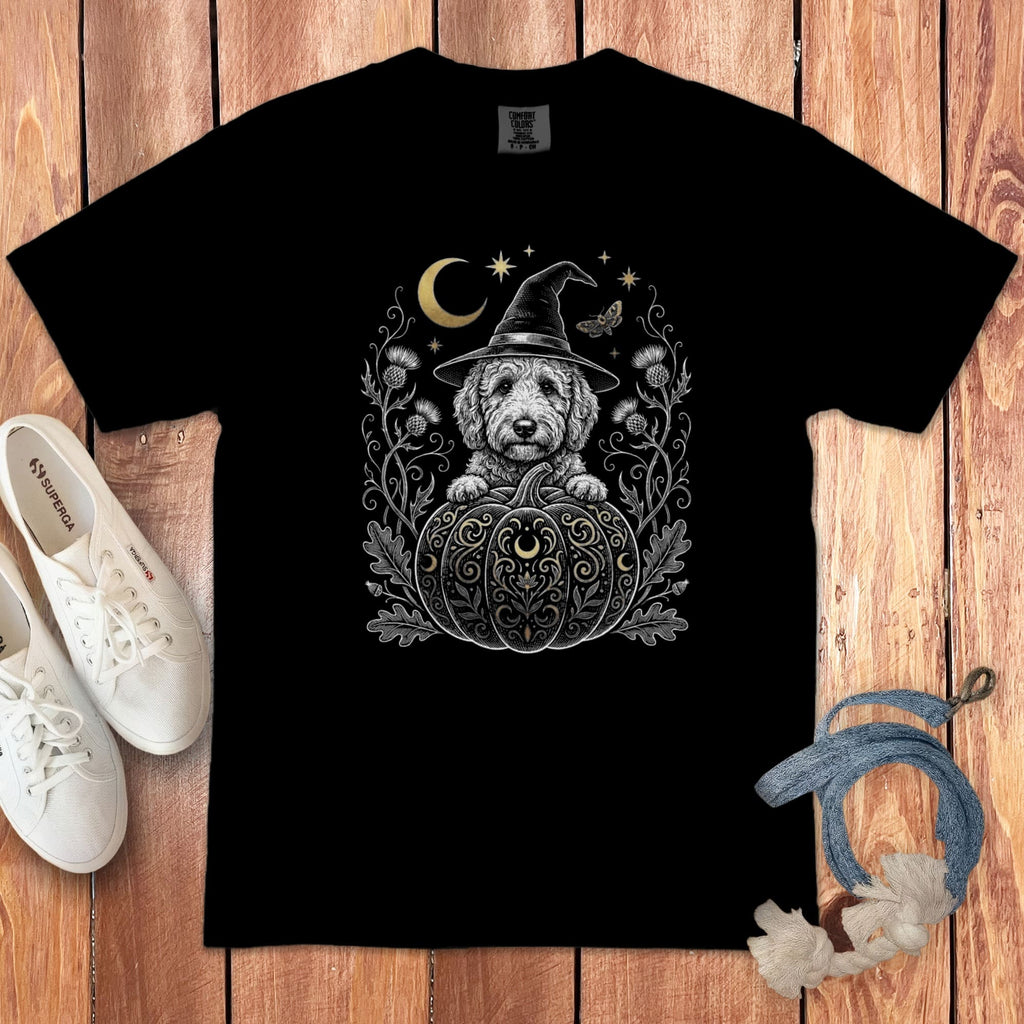 Celestial Witch Doodle Signature T-Shirt in Black / S by Puppy Jo