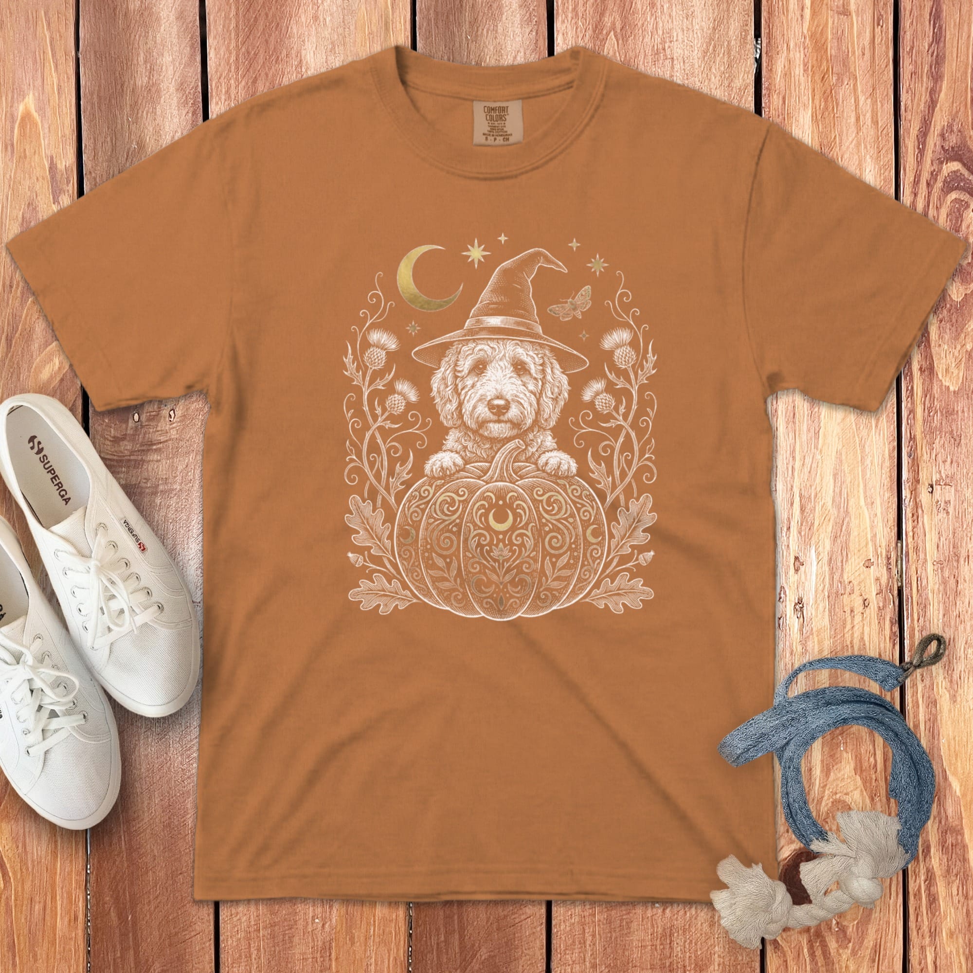 Celestial Witch Doodle Signature T-Shirt in Yam / S by Puppy Jo