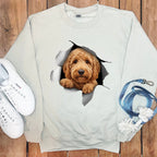 Peek-A-Boo Golden Doodle Sweatshirt Product