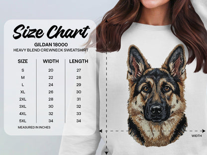 German Shepherd Print Sweatshirt for Casual Wear