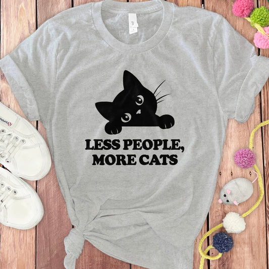 Adorable Less People More Cats Graphic T-Shirt product