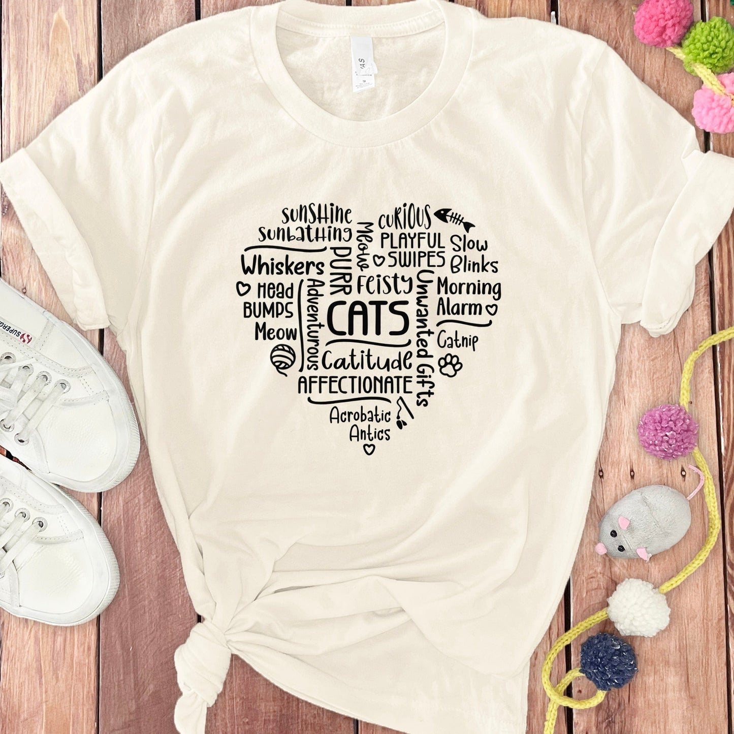 Cute Cats Themed Graphic Design T-shirt product