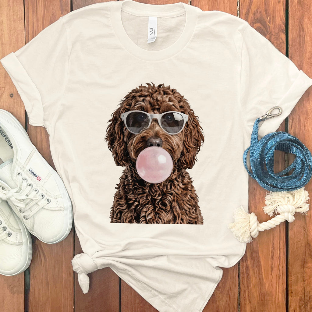 Chocolate Doodle Bubblegum T-Shirt in Natural / S by Puppy Jo