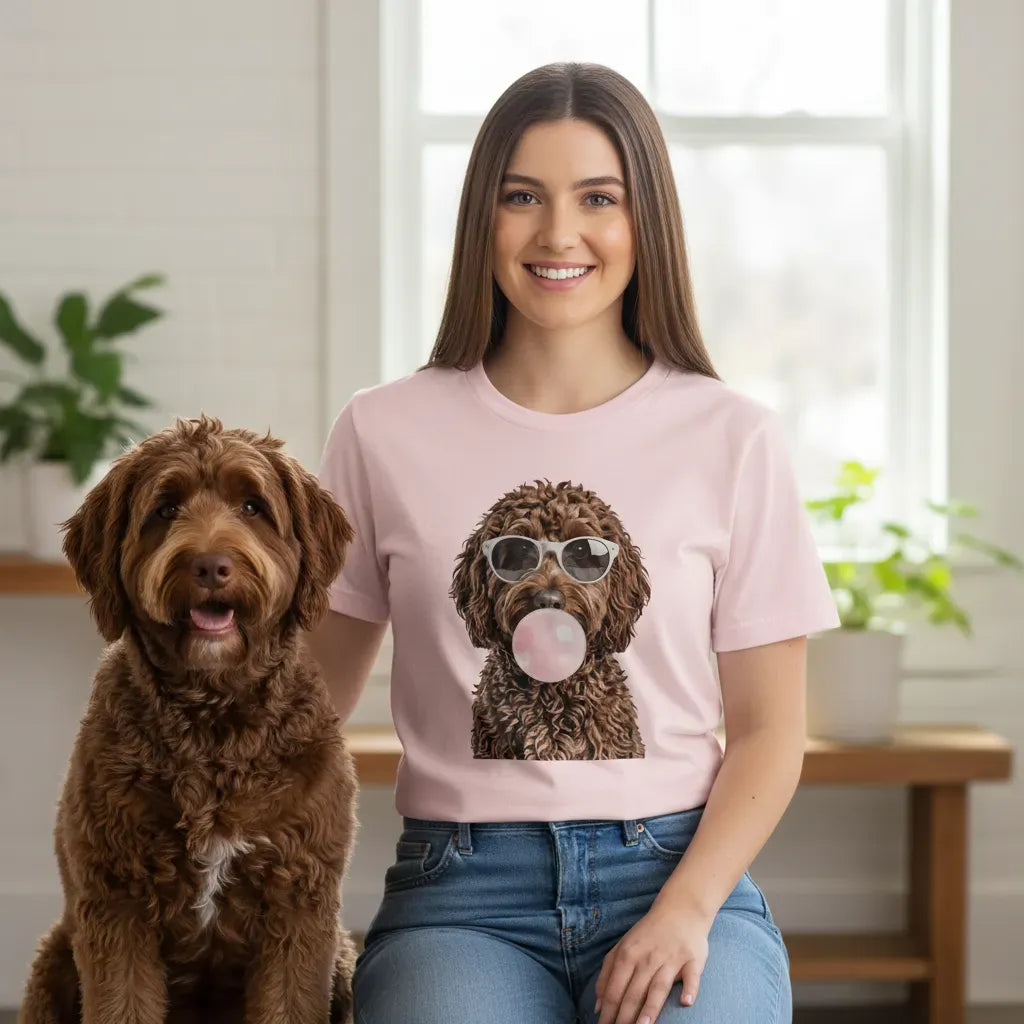 Chocolate Doodle Bubblegum T-Shirt in by Puppy Jo