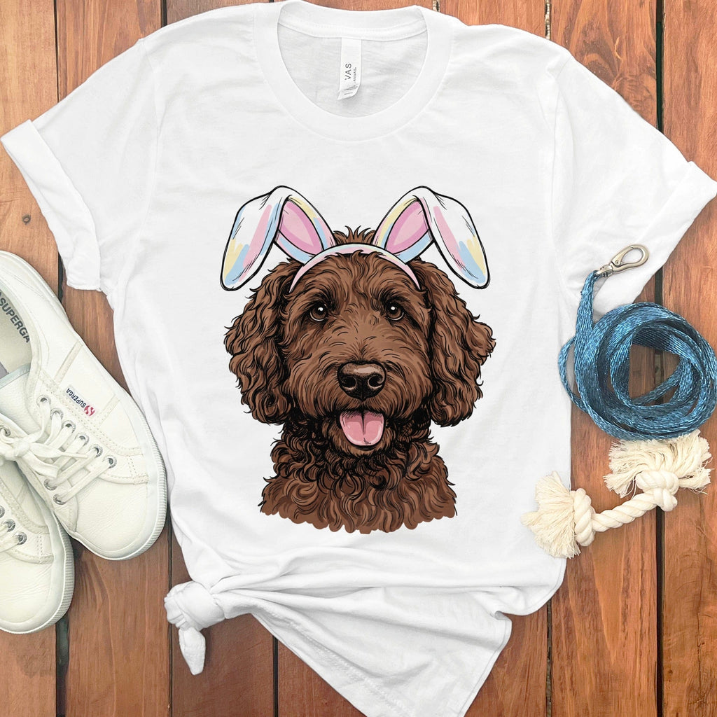Chocolate Doodle Bunny T-Shirt in White / S by Puppy Jo