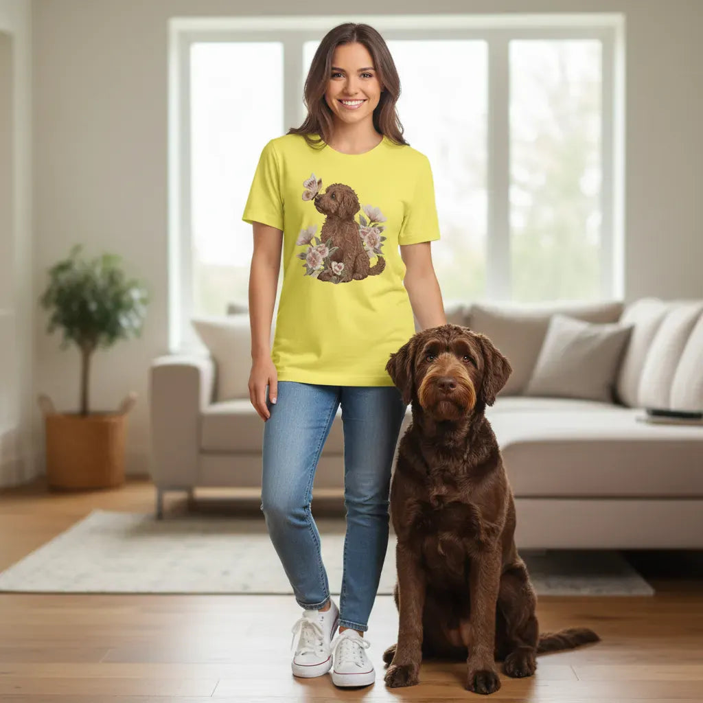 Chocolate Doodle Butterfly Kiss T-Shirt in by Puppy Jo