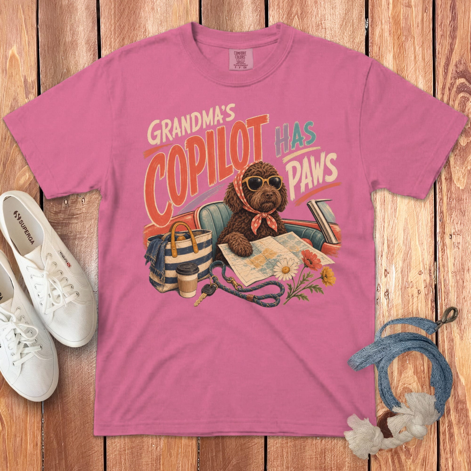 Chocolate Doodle Copilot Signature T-Shirt in Crunchberry / S by Puppy Jo