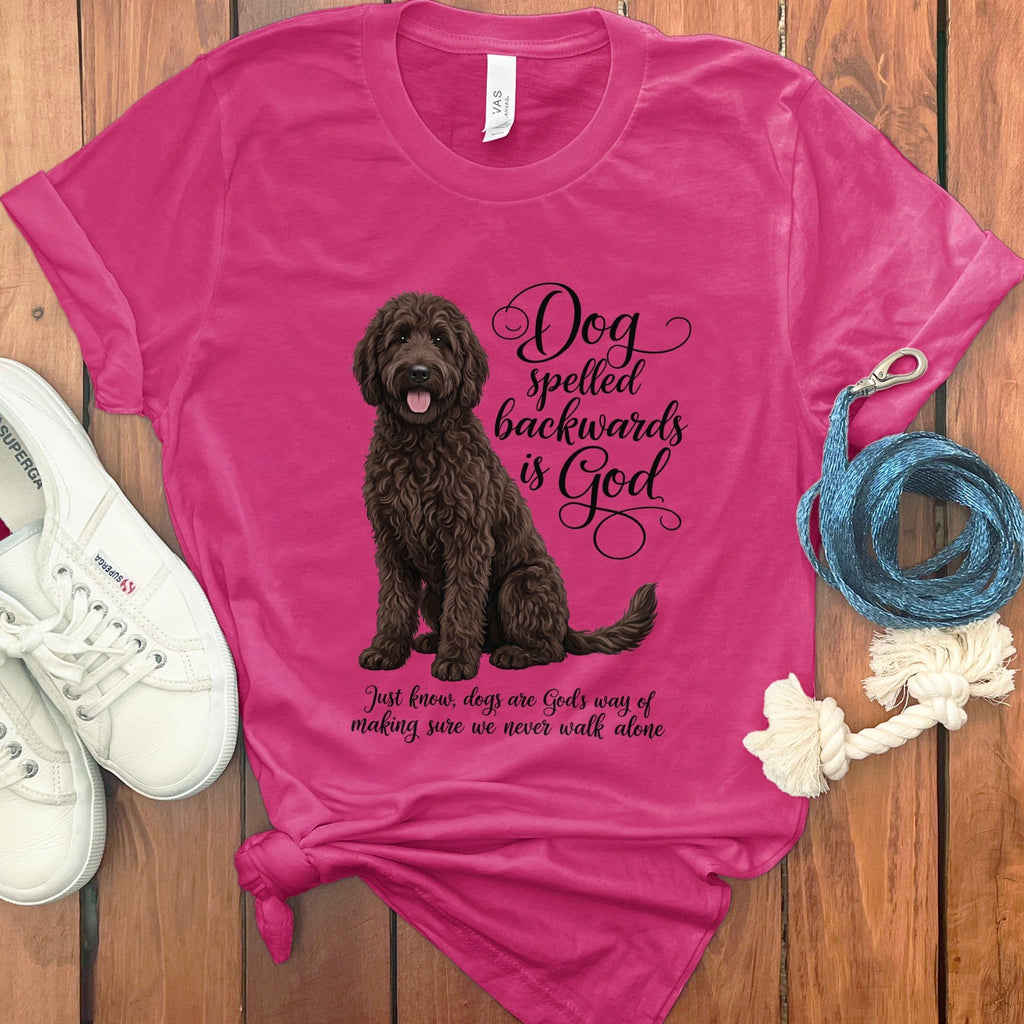Chocolate Doodle God T-Shirt in Berry / S by Puppy Jo