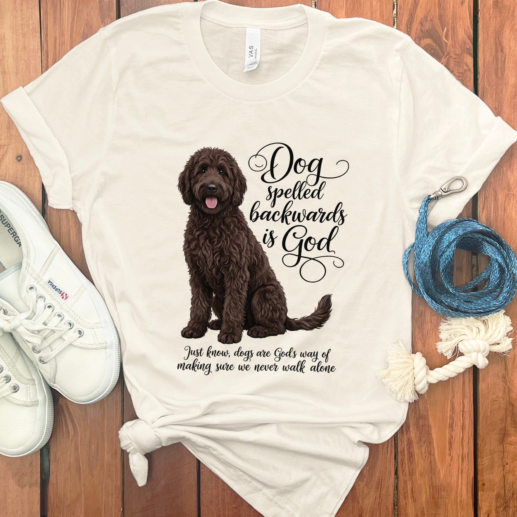 Chocolate Doodle God T-Shirt in Natural / S by Puppy Jo