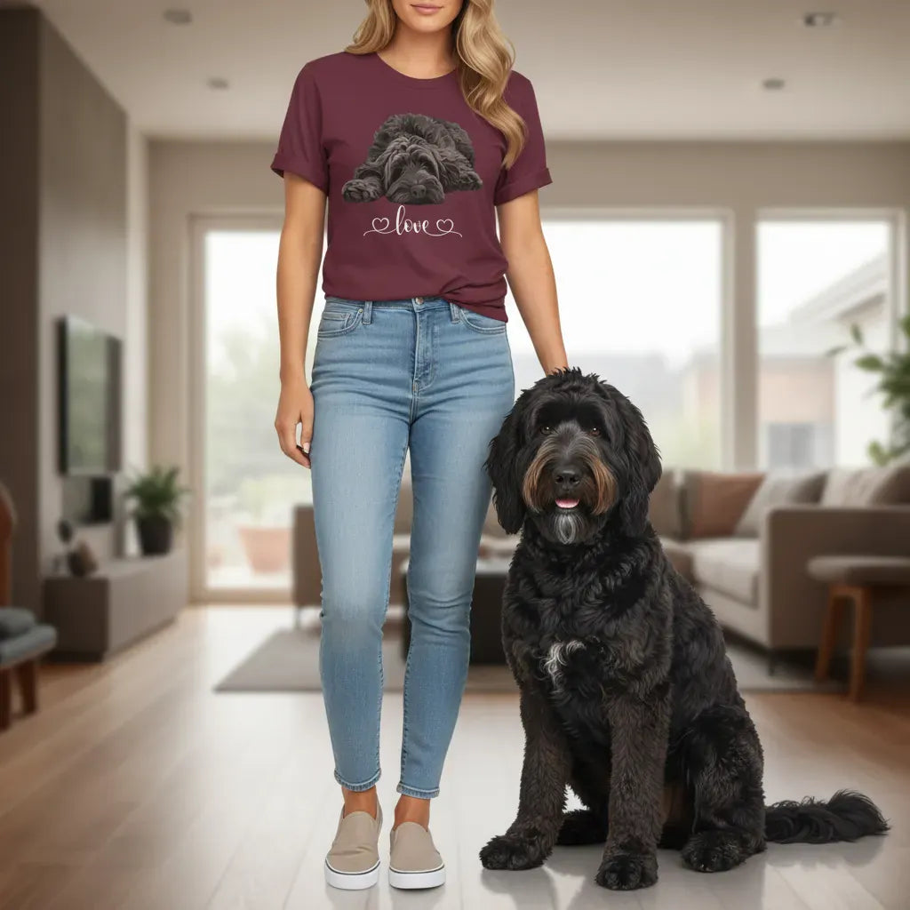 Chocolate Doodle Heart T-Shirt in by Puppy Jo