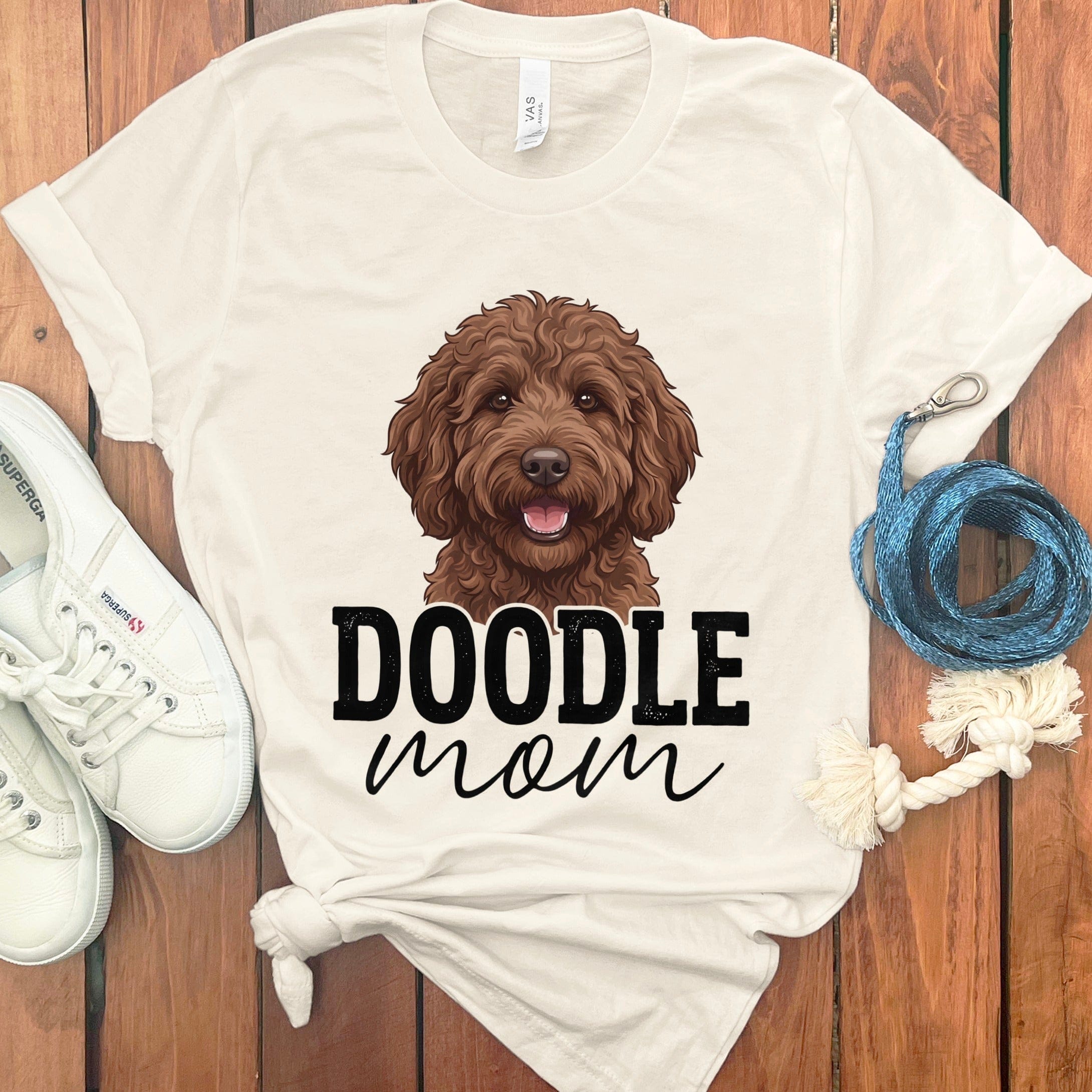 Chocolate Doodle Mom T-Shirt in Natural / S by Puppy Jo