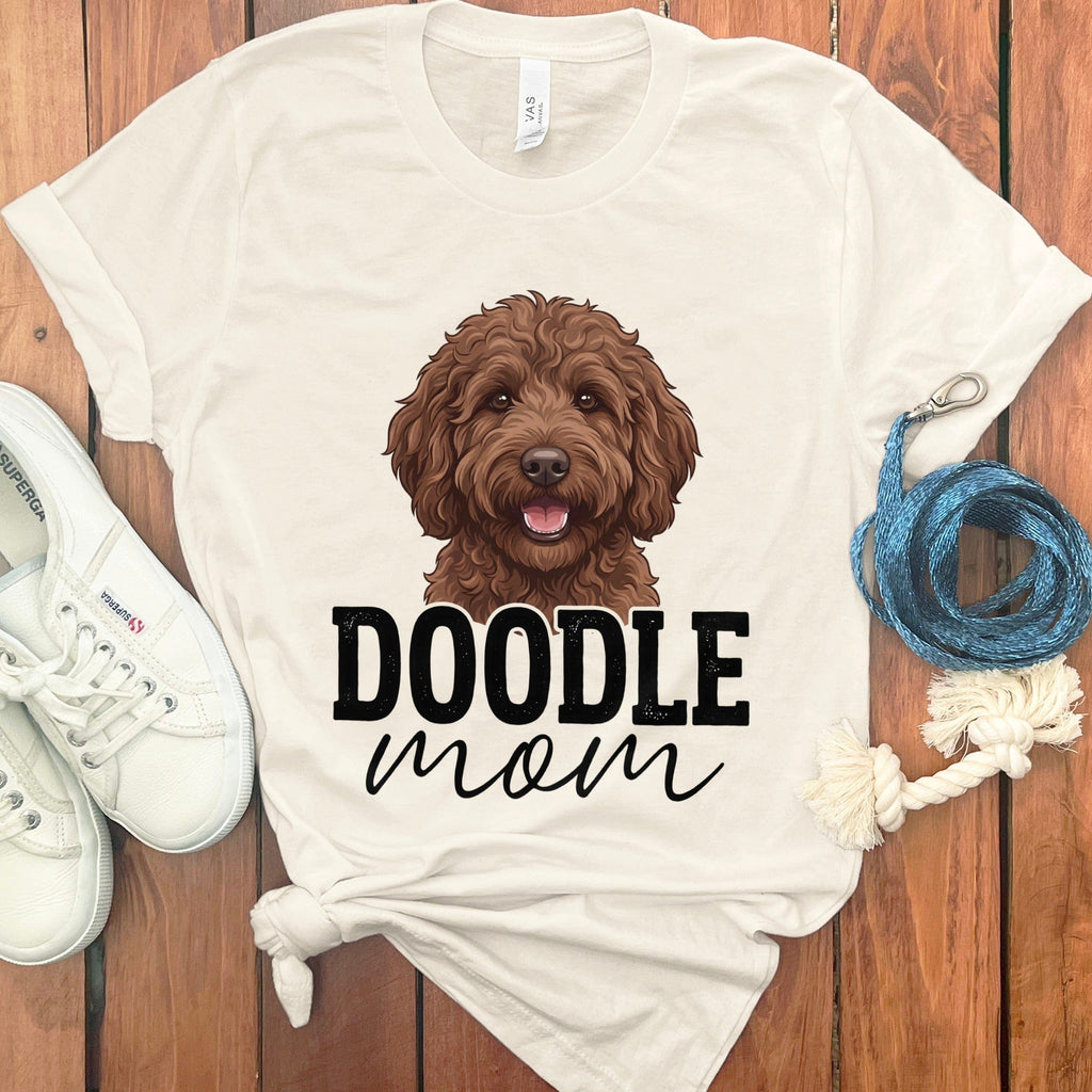 Chocolate Doodle Mom T-Shirt in Natural / S by Puppy Jo
