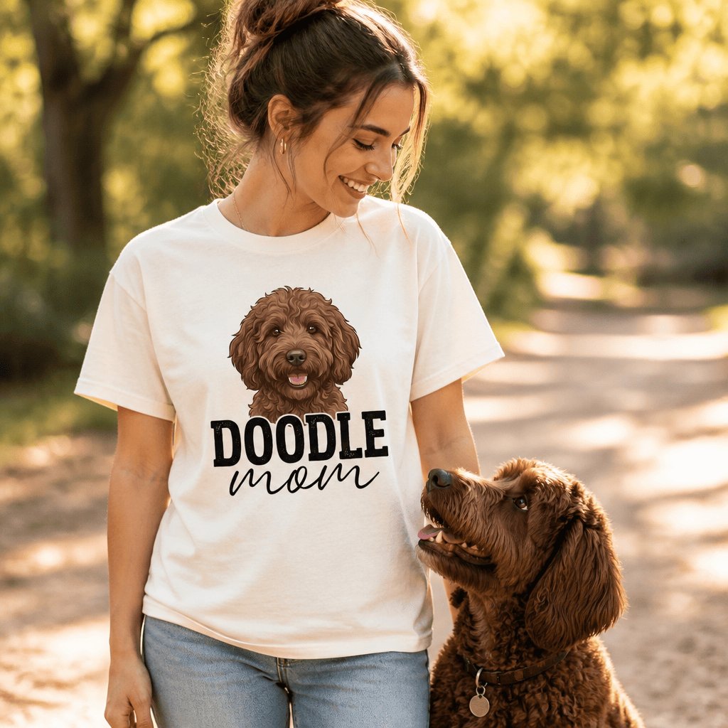 Chocolate Doodle Mom T-Shirt in by Puppy Jo