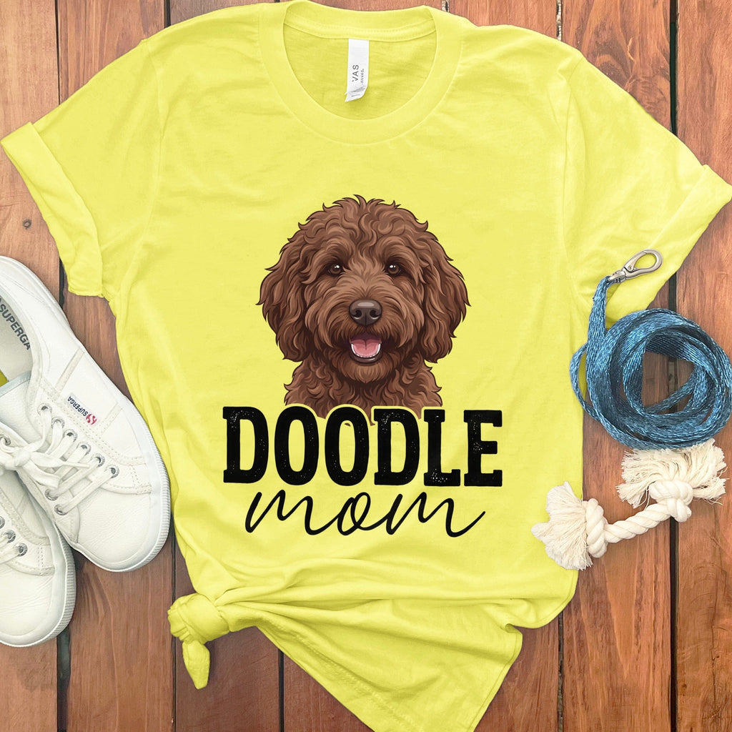 Chocolate Doodle Mom T-Shirt in Yellow / S by Puppy Jo