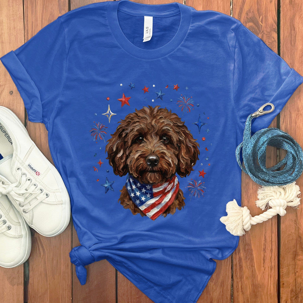 Chocolate Doodle Spirit T-Shirt in True Royal / S by Puppy Jo