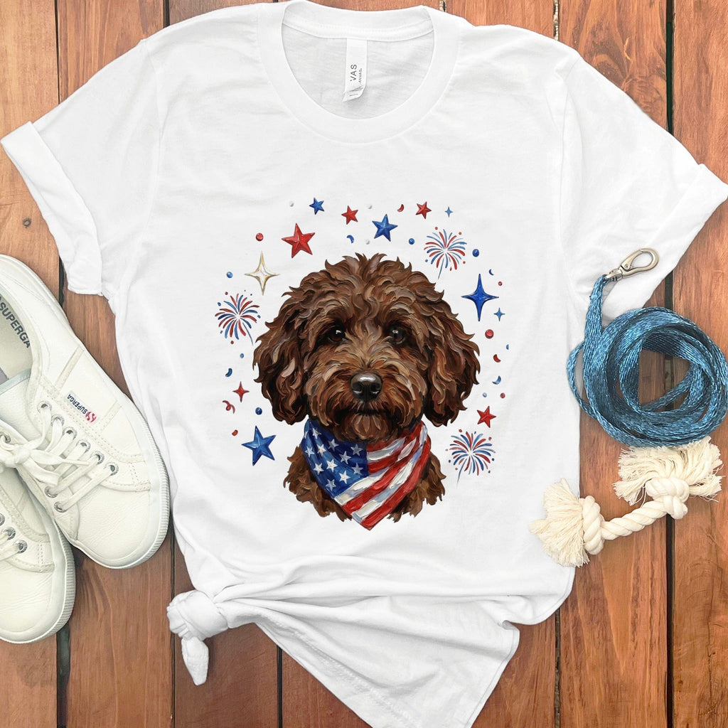Chocolate Doodle Spirit T-Shirt in White / S by Puppy Jo