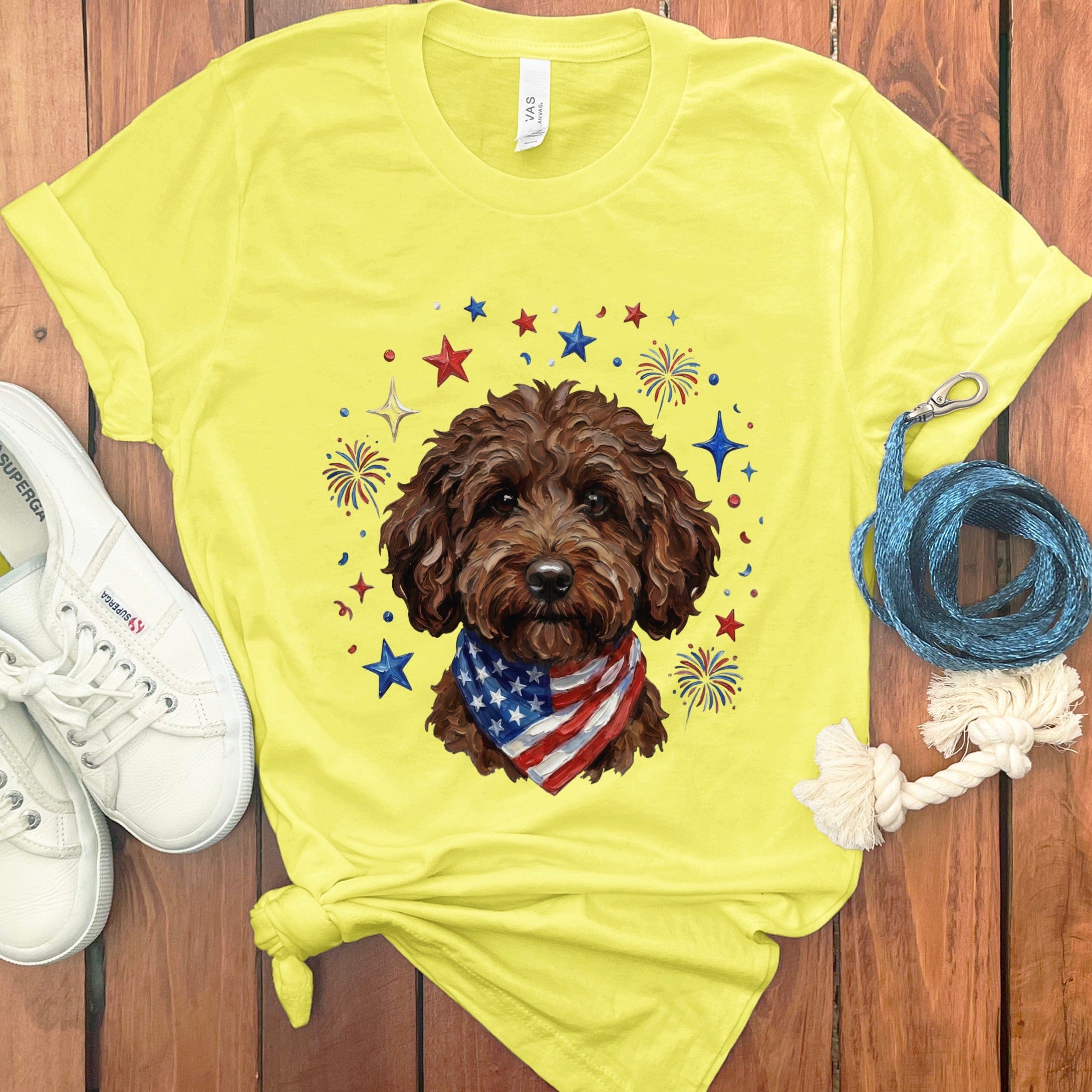 Chocolate Doodle Spirit T-Shirt in Yellow / S by Puppy Jo
