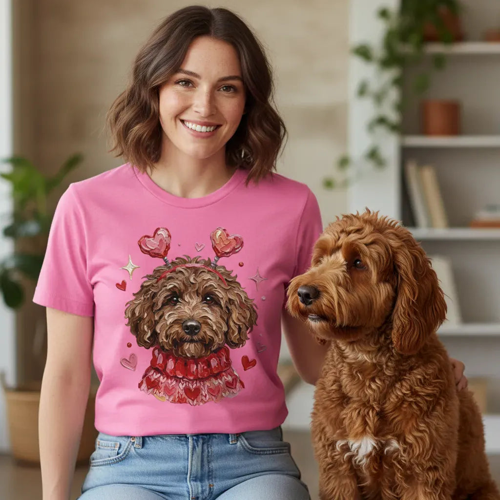 Chocolate Doodle Valentine T-Shirt in by Puppy Jo