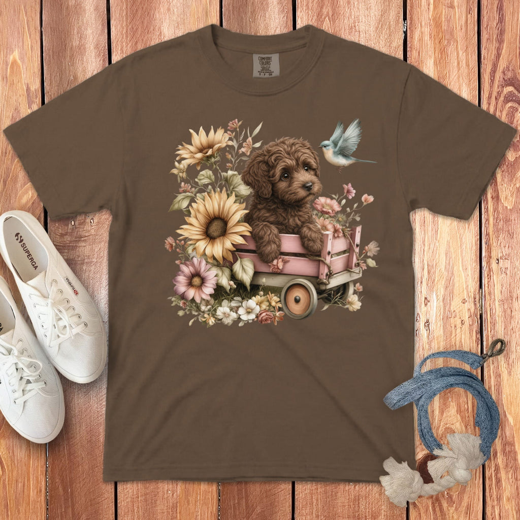 Chocolate Doodle Wagon Signature T-Shirt in Espresso / S by Puppy Jo